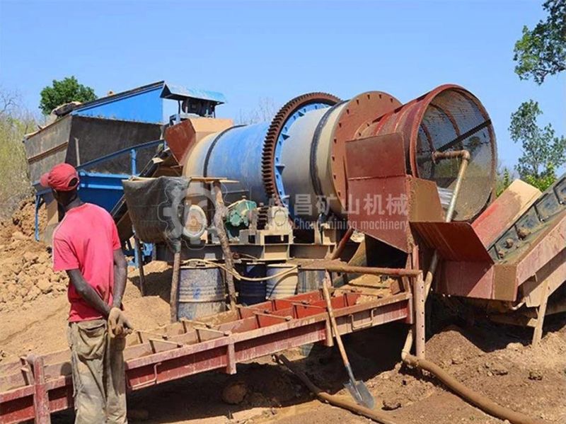 Gold Trommel Scrubber Washing Machine for 100 Ton Alluvial Gold Washing Plant to Cleaning The Mud and Dust