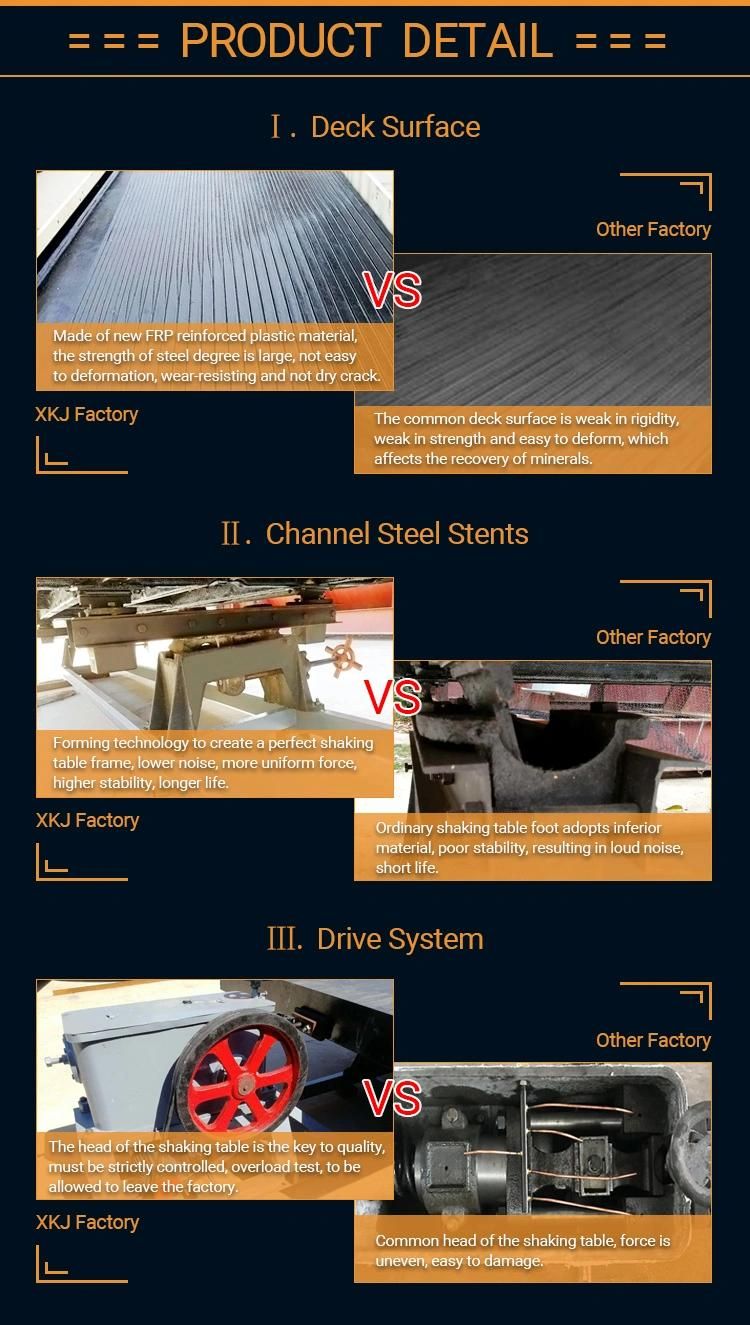 Gold Wash Plant Separation Machine Shaking Table 6s Shaker Table