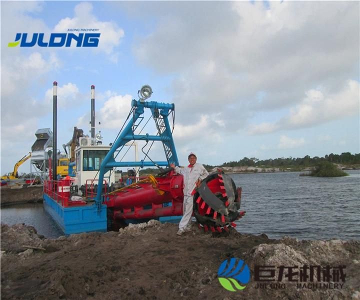 China Made High Efficiency Rive Sand Cutter Suction Dredger Barge for Sale