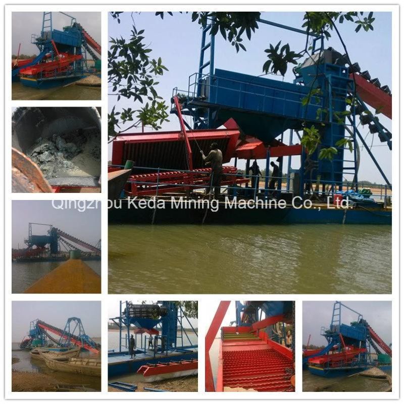 High Efficiency Bucket Chain Gold Dredger for Sale