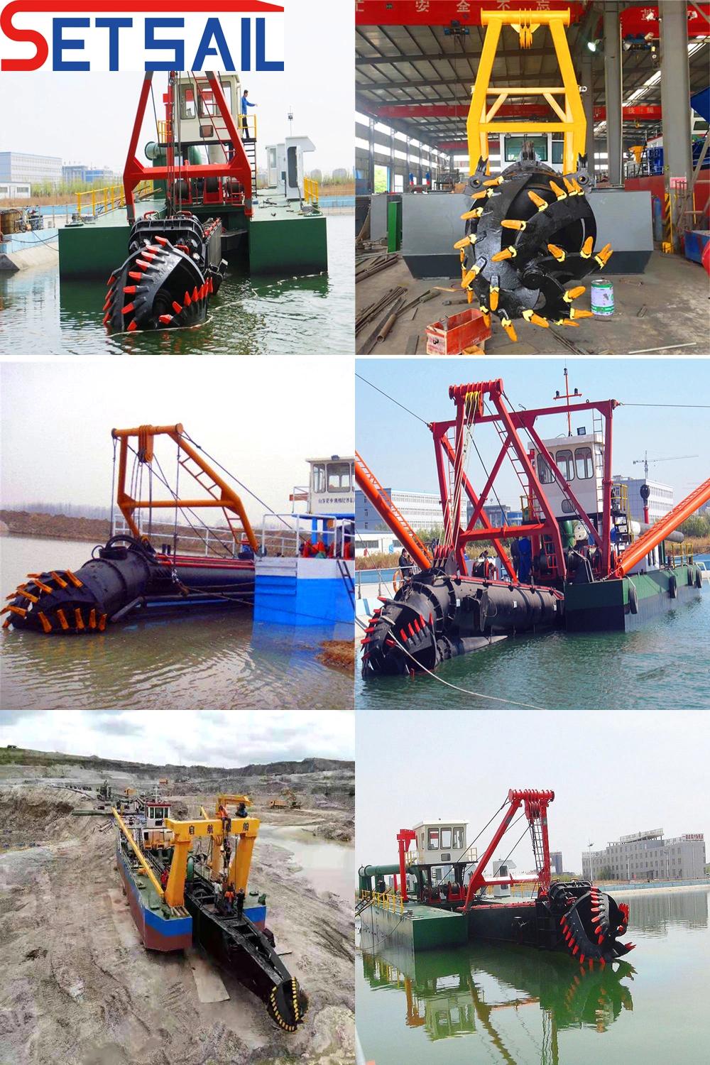 Hydraulic Anchor Boom Water Flow 4500m3 Wheel Bucket Dredger