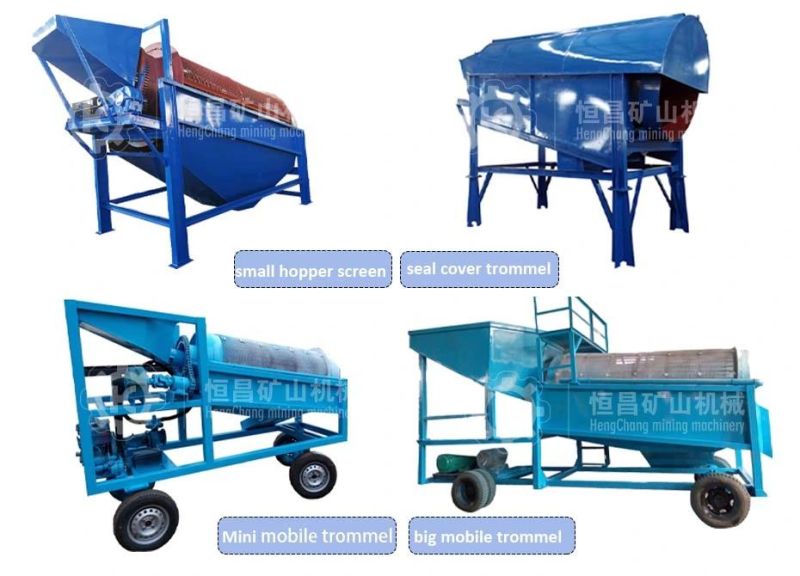 Placer Gold Wash Plant Mini Centrifugal Concentrator and All in One Mobile Trommel for Small Miners