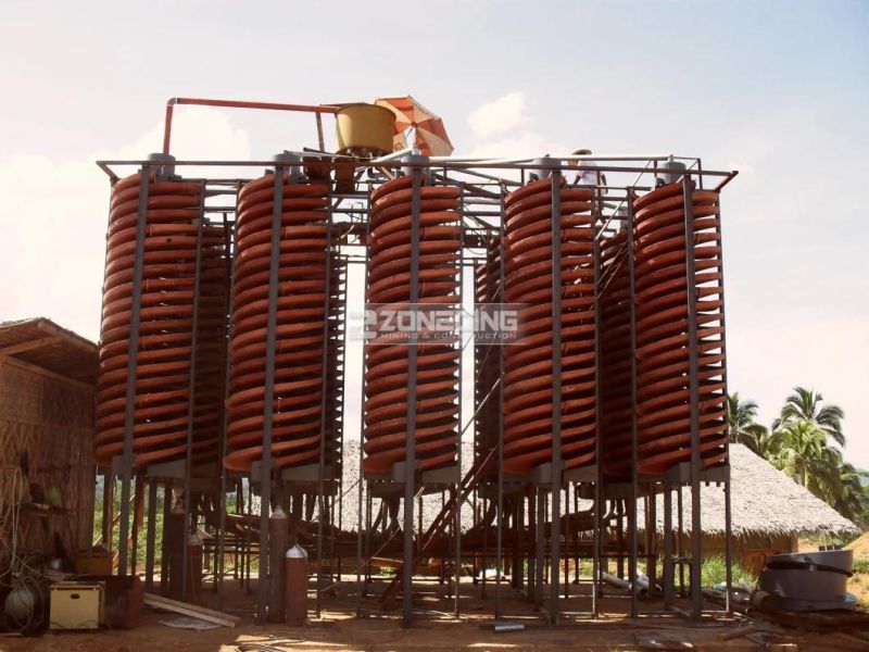 Gravity Spiral Separator for Iron, Black Sand, Coal, Coltan, Gold Concentrating