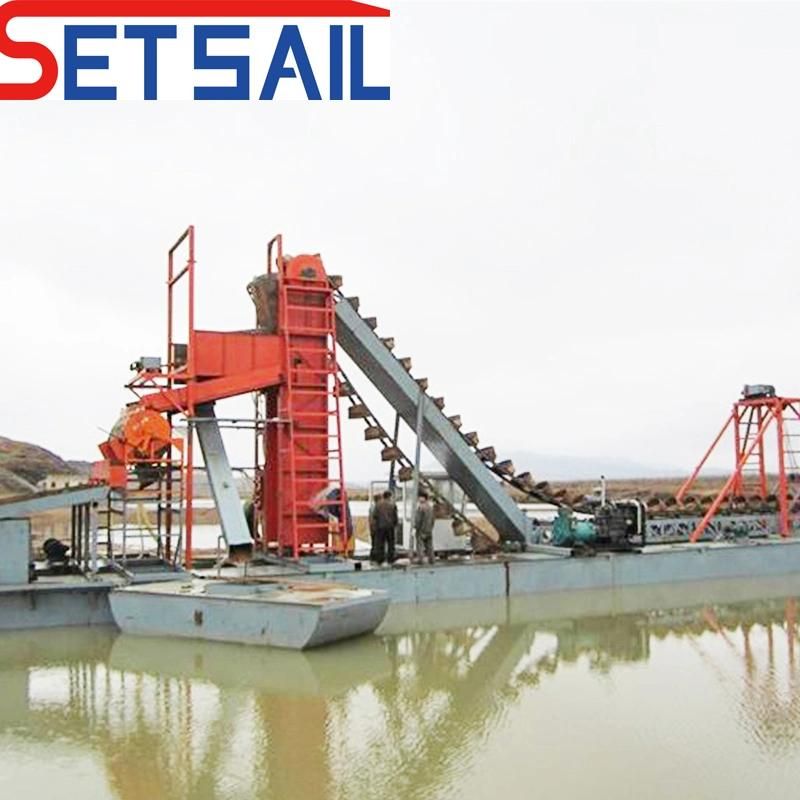 High Capacity Bucket Chain Gold and Diamond Dredger for Sale