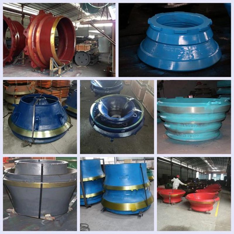 High Manganese Steel Casting Cone Crusher Bowl Liner Cone Crusher Mantle Crusher for Stone