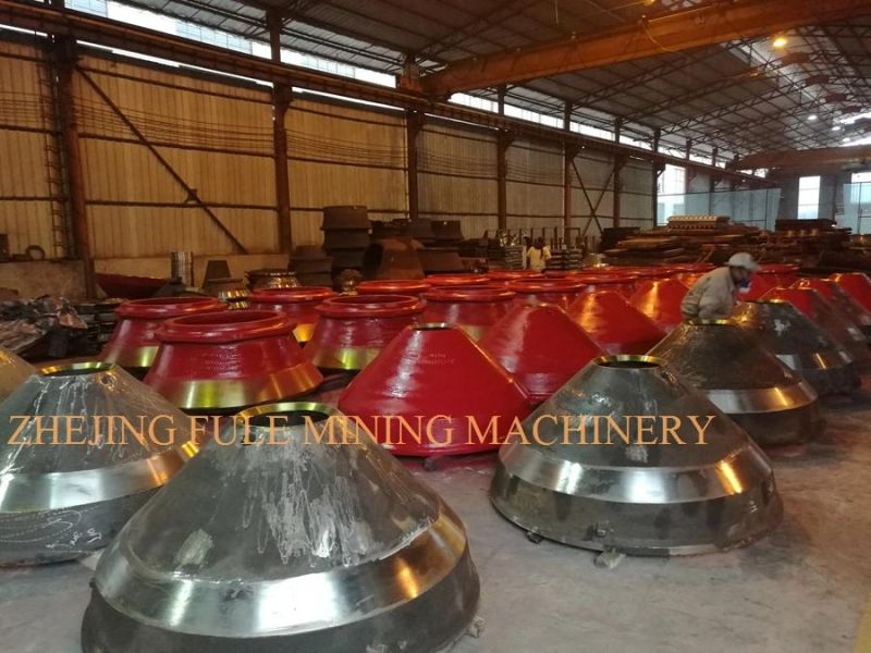 Good Quality Rock Ore Stone Crusher Parts HP200 Cone Crusher Casting Spare Parts Mantle Concave Liner with Mn22%