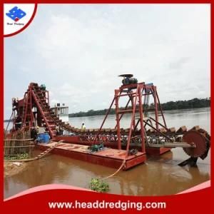 Bucket Dredger / Sand Mining Dredger / Gold Dredger / Dredging Vessel China 8 Inch Sucton ...