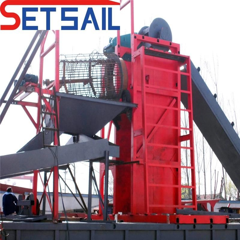 China Chain Bucket Type Gold Dredger for River Gold Dredging