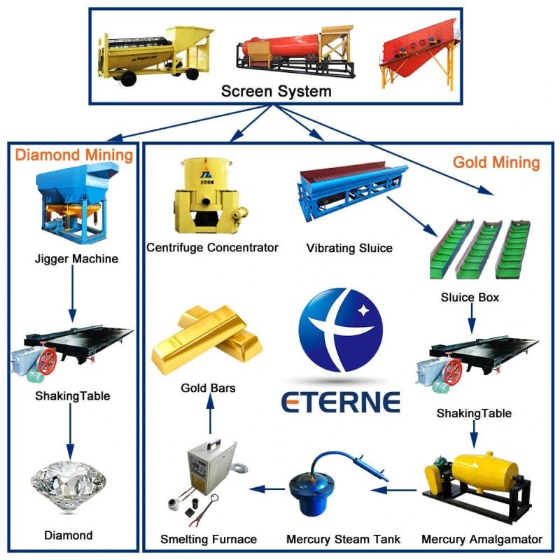 Eterne Hot Sale Complete Gold Processing Plant for Small Scale