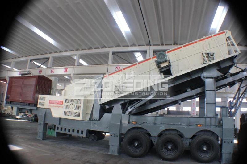 Mobile Crushing Station Mobile Impact Stone Crusher with Vibrating Screen