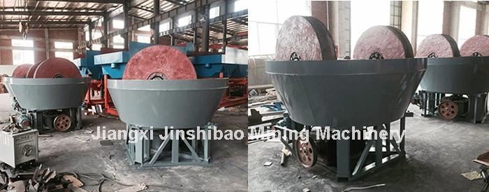 China Supplier 1100 Gold Grinding Machine Plant Wet Pan Mill