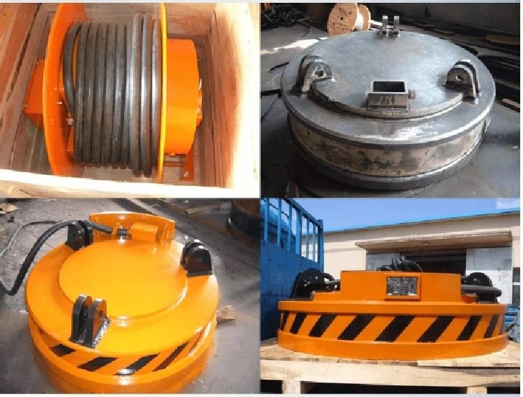 China Lifting Magnet Installed on Excavator for Removing Iron Scraps