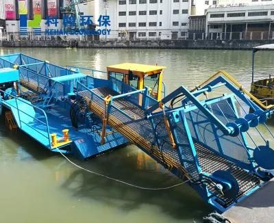 Water Hyacinth Grass Removal Boat Aquatic Weed Harvester for Sale