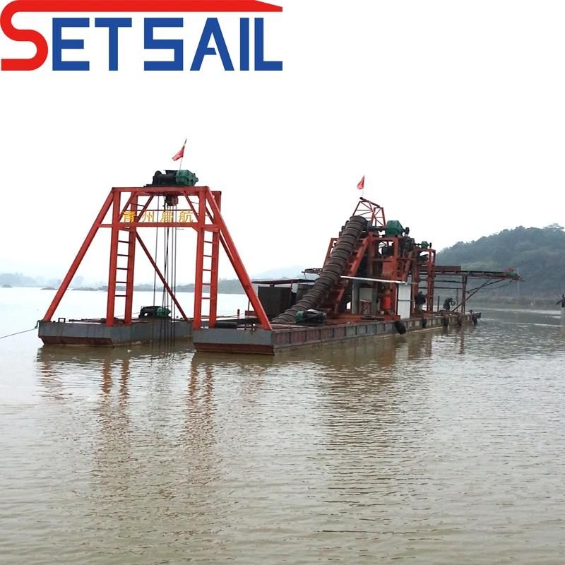 Chain Bucket River Mining Dredger for River Gold and Diamond