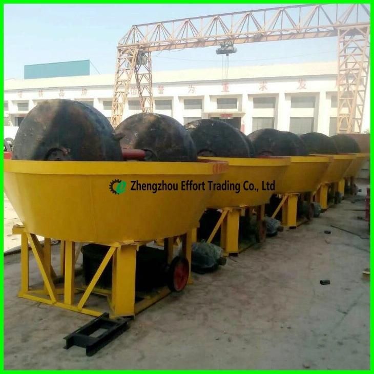 2.5*2.5*2.3m Automatic Double Rollers Wet Pan Mill Grinding Gold Ore