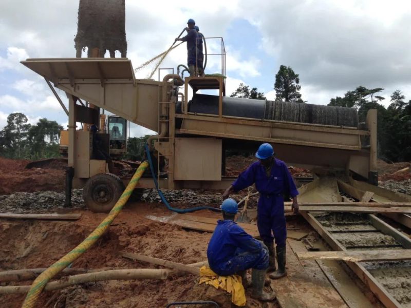 Trommel Screen and Sluice Box Type Mobile Gold Separator