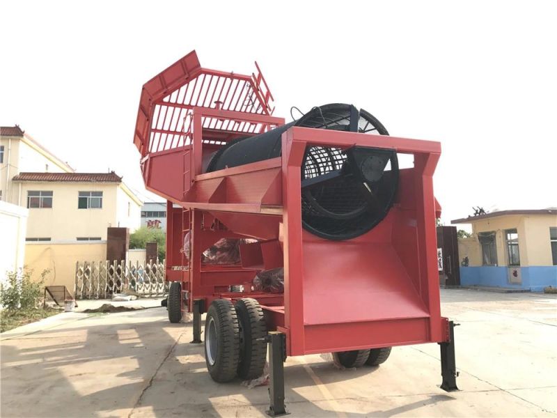 Keda China Portable Mining Mobile Gold Alluvial Procossing Washing Trommel