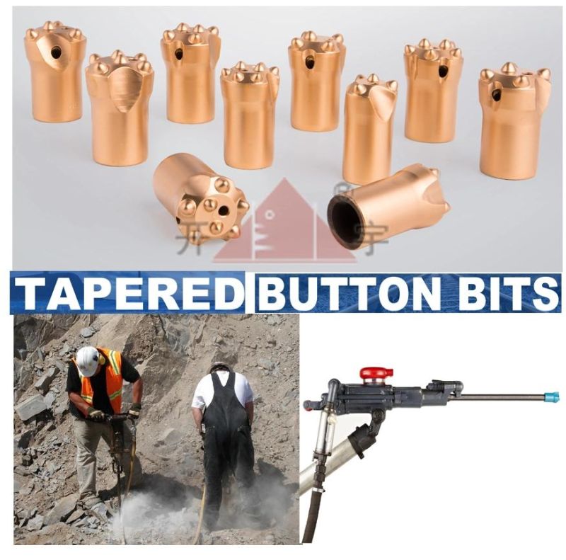 36mm 7 Buttons Tapered7/11/12 Degree Kaiyu Rock Drilling Button Bits