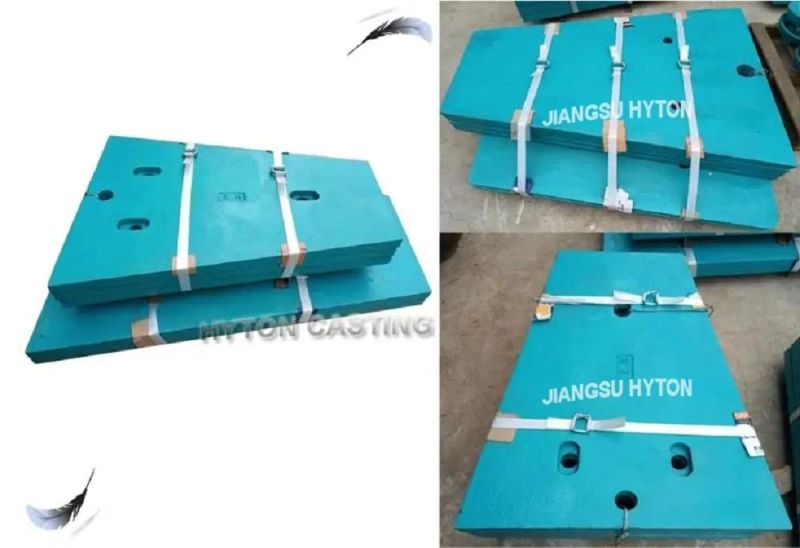 Hyton Factory Supply Manganese Steel Casting Parts Cheek Plate Suit Nordberg C100 C105 C106 Jaw Crusher