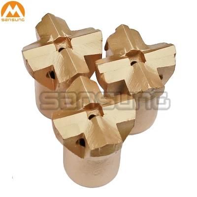 32-45mm Top Hammer Stone Quarrying Tool Small Hole Blasting Tapered Rock Drilling Bit