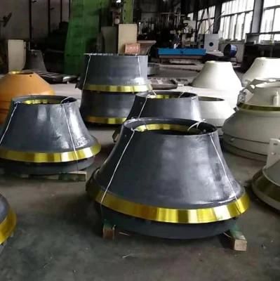Mn22cr2 Manganese Steel Casting Parts for CH440 H4800 Cone Crusher Mantle Bowl Liner