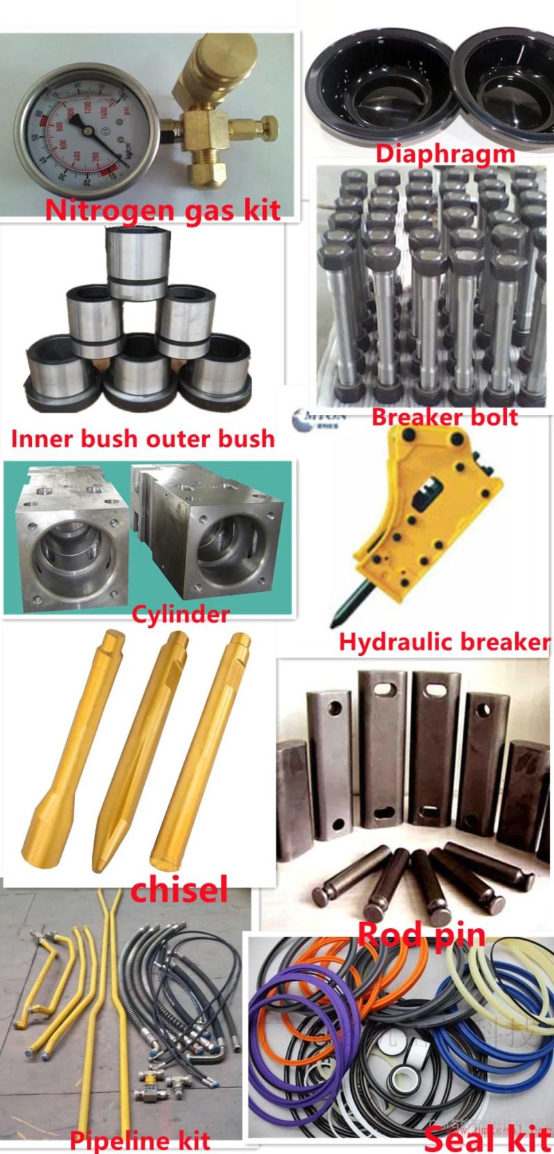 42CrMoA 40crmo Excavators Hammer Hydraulic Breaker Piston with Longer Service Life