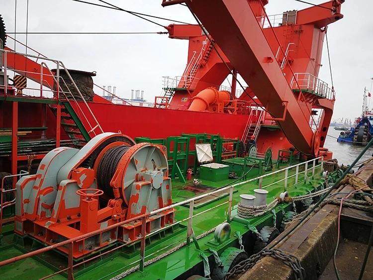 China High Powered Diesel Cutter Suction Dredger Vessel for Sea Hard Soil / Gravel Dredging in UAE