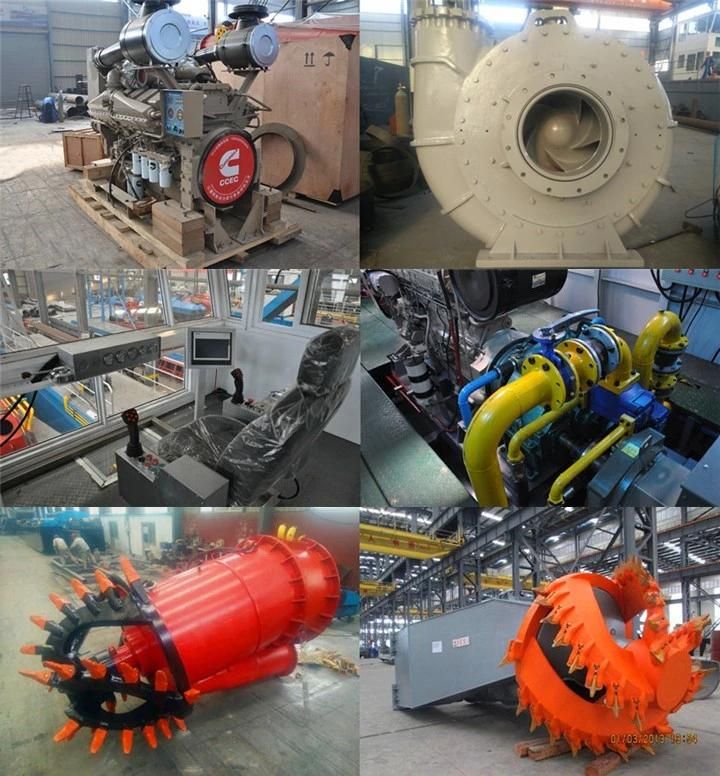 8 Inch Auger Cutter Suction Dredging Machine Dredger Equipment with Hydraulic Submersible Pump