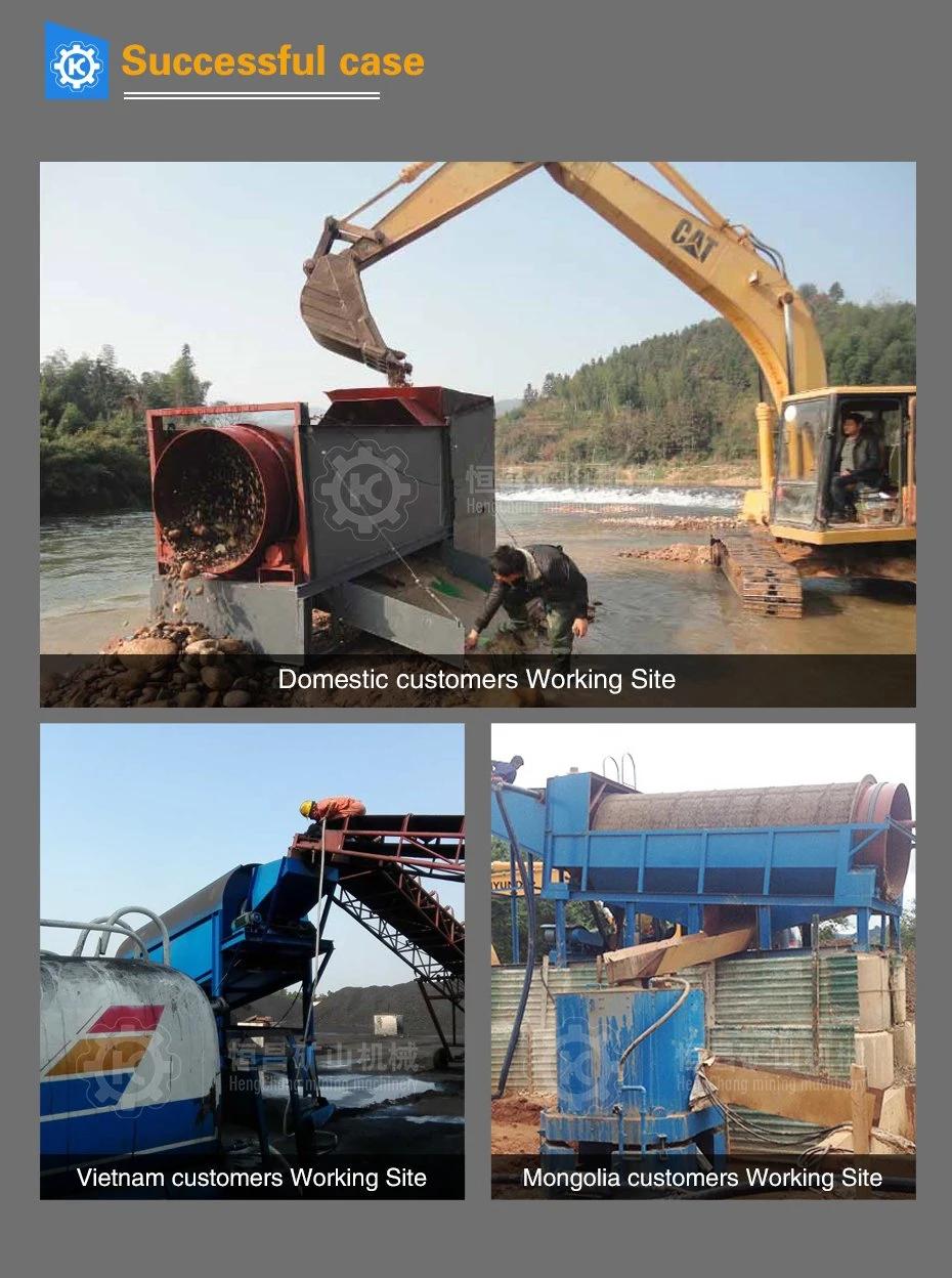 Good Price Alluvial Gold Washing Plant Gold Sand Gravel Trommel Screen for Sale