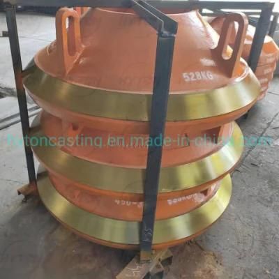 Manganese Bowl Liner Concave Suit Terex C1554 Cones Crusher Wear Liners