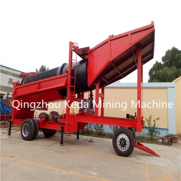 Keda High Efficiency Portable Alluvial Gold Washing Trommel