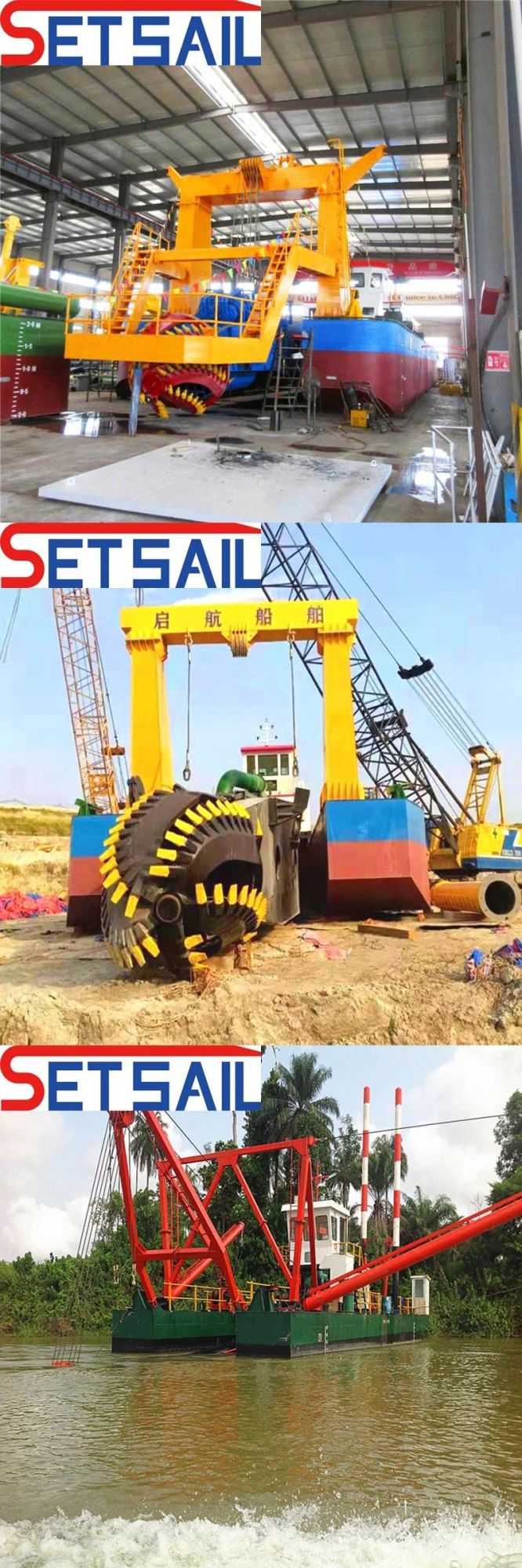 Hydraulic Canal Ports Dredging Machine Lakes Dams Cutter Suction Dredger