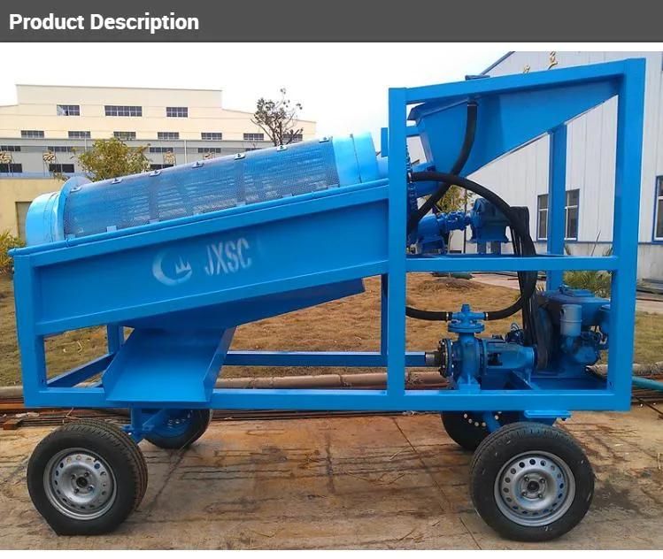 Jxsc Hot Sale Mobile Trommel Screen Roller Wash Plant for Coal and Gold Mining