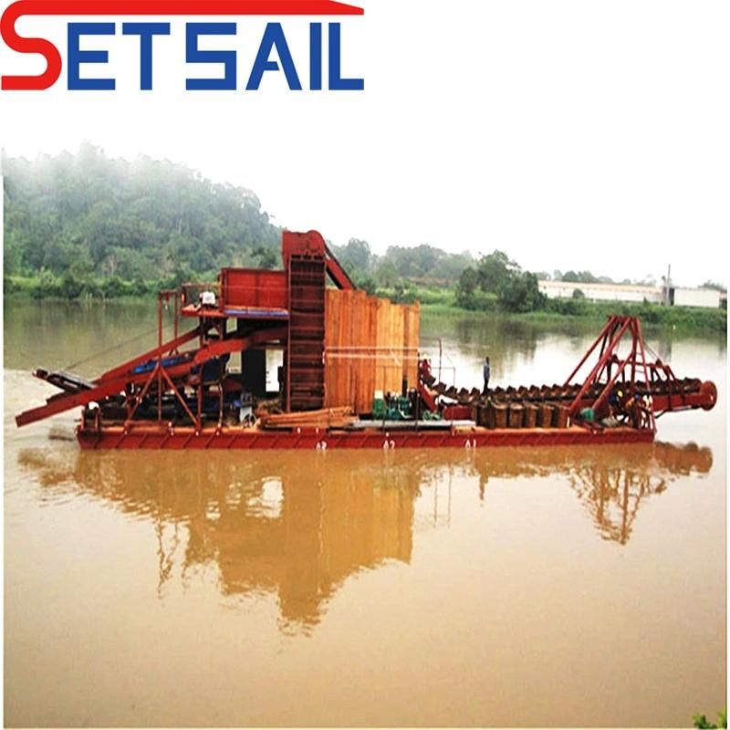 Lake Gold and Diamond Dredger with Chain Bucket