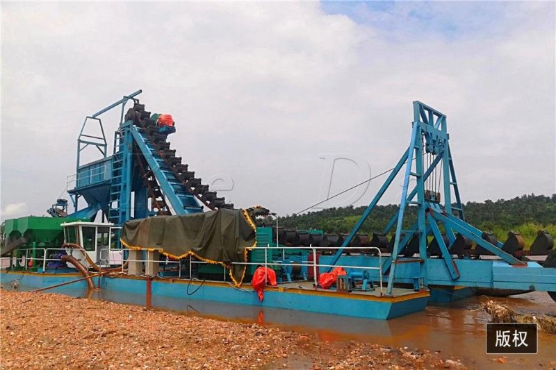 Keda River Sand Dredging and Maintance Bucket Chain Gold Diamond Dredger