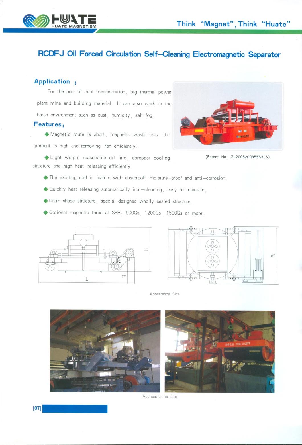 Overband Magnetic Separator Manufacture Magnetic Iron Tramp Separator