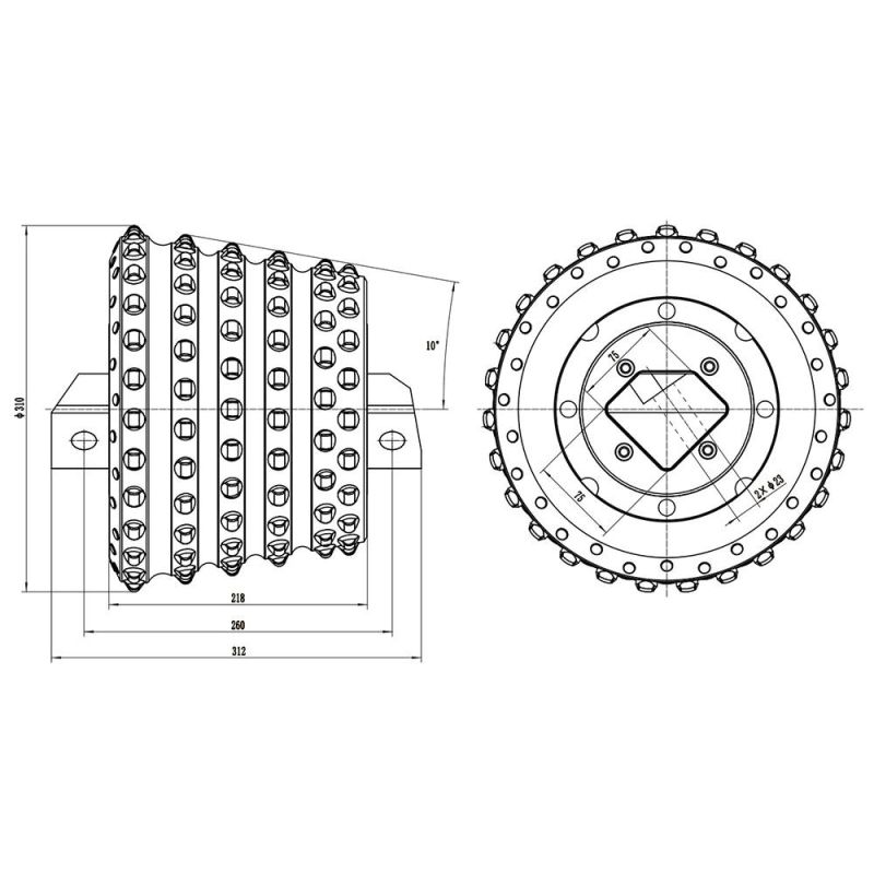 Rbm Carbide Drill Bits Raise Boring Roller Cutter