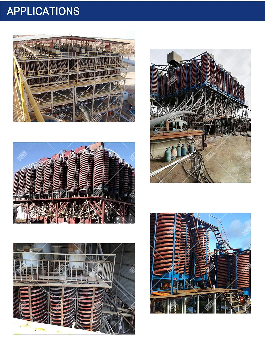 Free Gold Beneficiation Equipment Gravity Concentration Plant Spiral Separator