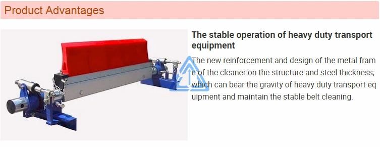 Secondary/Primary PU Polyurethane Blade Belt Scraper Cleaner for Belt Conveyor 182