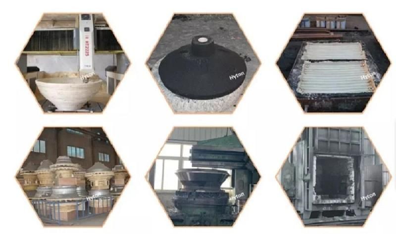 Mn18cr2 Manganese Steel Mantle and Concave Castings Suit Nordberg HP200 Cone Crusher Spare Wear Parts