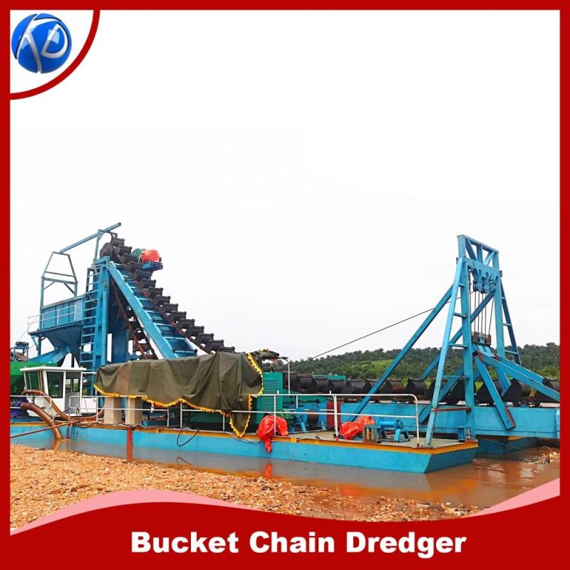 Combine Bucket Dredger with Digger and Mining Classification Equipment for Gold and Diamond Mining