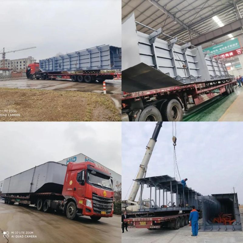 HID Brand Logistic Cargo Shipping Pontoon Customized Size Barges with Loading Crane for Sale