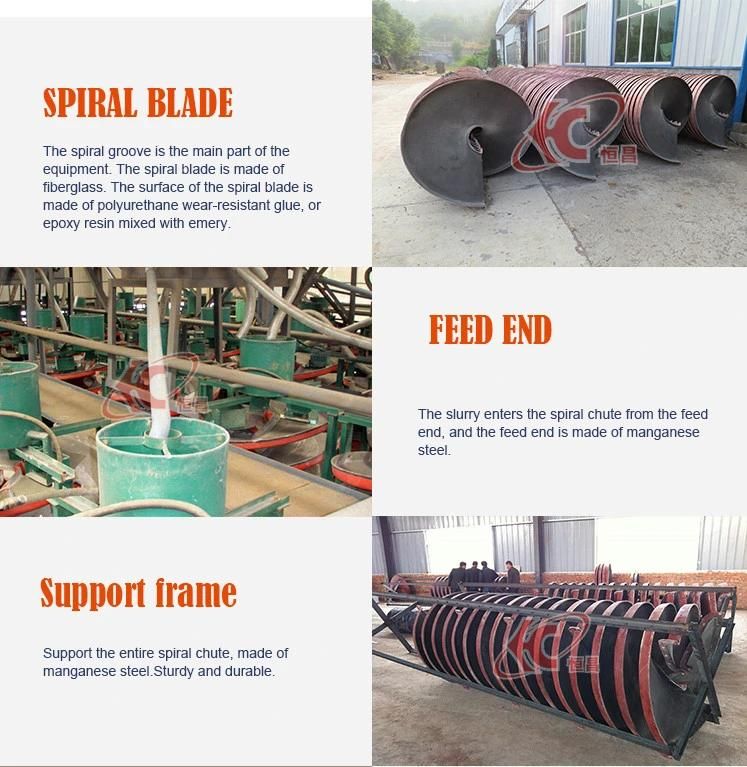 Good Efficience Copper Ore Spiral Concentrator