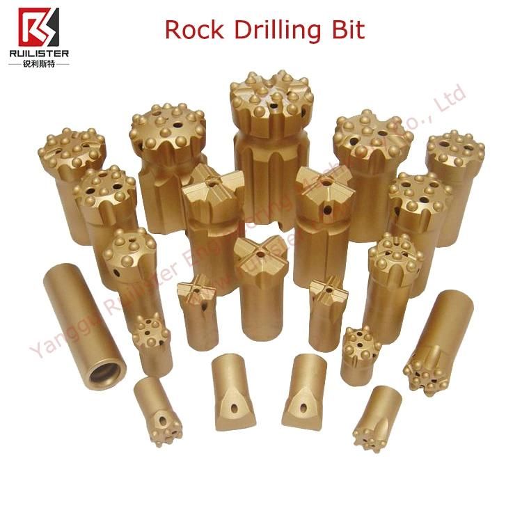 Ruilister 76mm T38 Mining Rock Drilling Threaded Button Bit