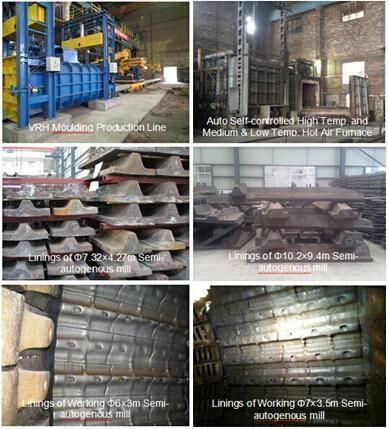 Cr-Mo Steel Casting Mill Liners for Mill and Mine Mill