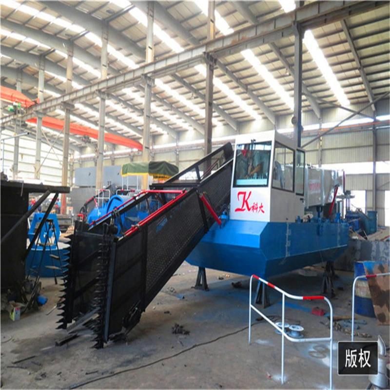 Automatic Lake Water Rubbish and Water Hyacinth Cutting Cleaning Boat Trash Skimmer Aquatic Weed Harvester