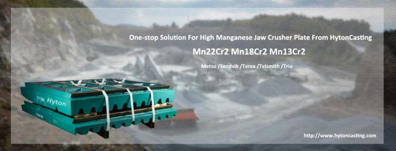 High Manganese Jaw Plate Tooth Plate Suit Jm907 Jm1108 Jaw Crusher Wear Parts with Ceramic Insert