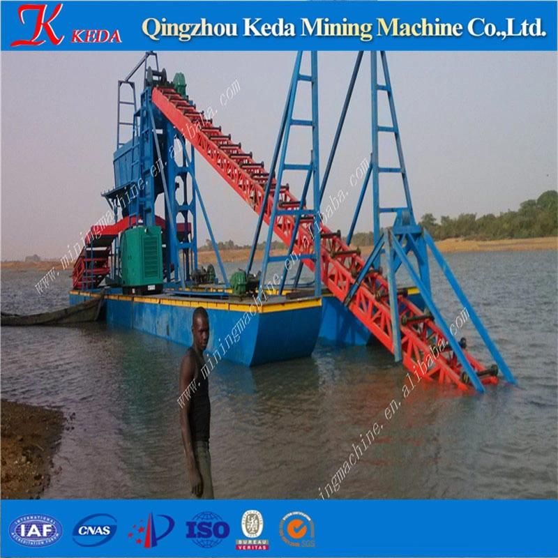 China Chain Bucket Gold Dredger Gold Mining Equipment