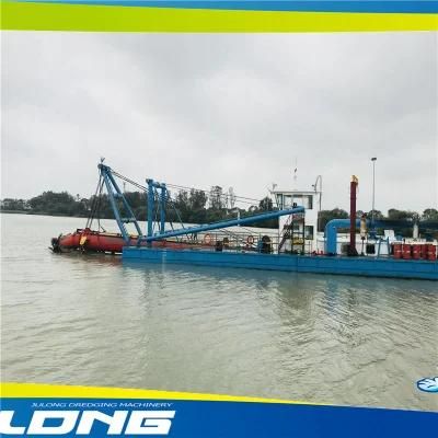 China Made High Efficiency Rive Sand Cutter Suction Dredger Barge for Sale