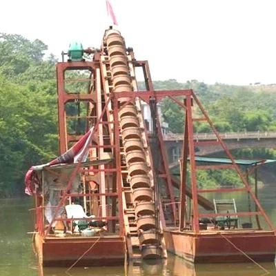 Dredging Excavator Bucket Chain Dredger with Trommel Gold Exporter